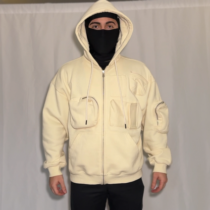 Utility Cargo Zip Up Hoodie