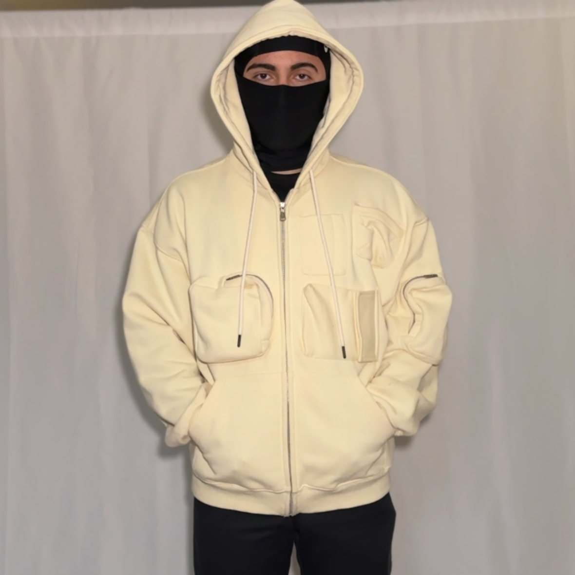 Utility Cargo Zip Up Hoodie