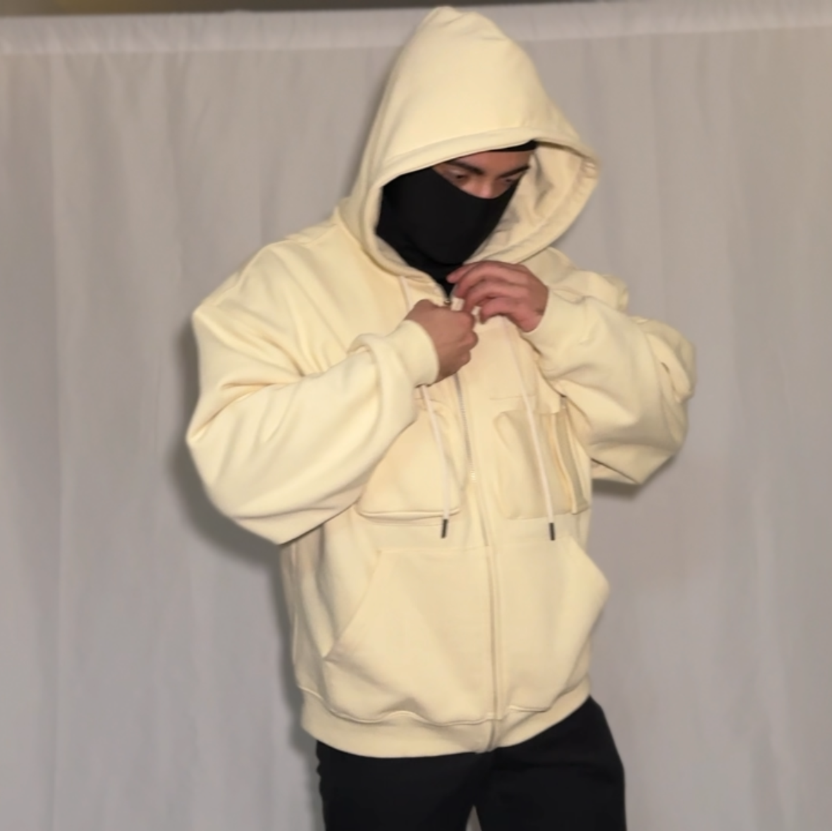 Utility Cargo Zip Up Hoodie